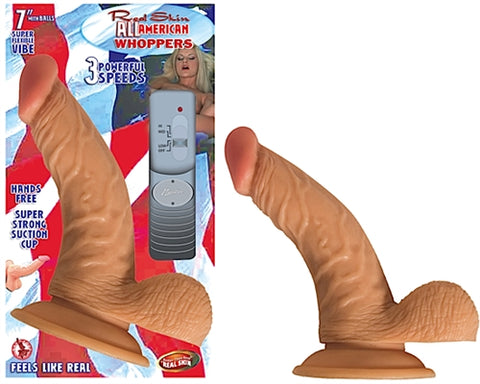 All American Whopper 7in With Balls Flesh NW2139-1