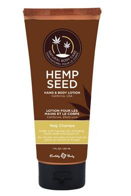 Hemp Seed Hand and Body  Lotion - Nag Champa - 7 Oz.  Tube