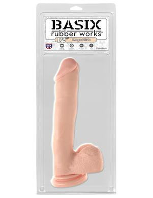Basix - 12 Inch Mega Dildo - Flesh