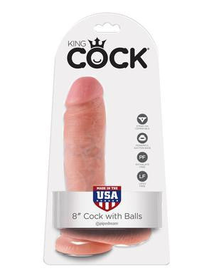King Cock 8-inch Cock with Balls - Flesh