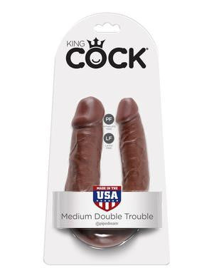 King Cock Medium Double Trouble - Brown