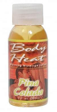 Body Heat Warming Massage Lotion - Pina Colada - 1 Oz.