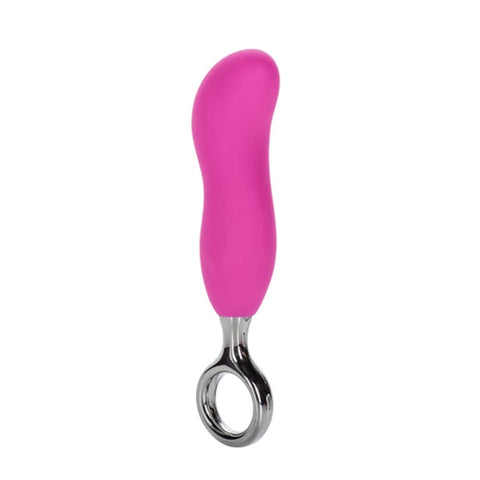 Curve It Up Pliable Silicone Probe With Designer Pull Ring - Pink SE0400202