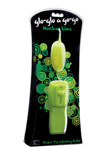 Glo-Glo a Go-Go Nuclear Lime Flicker Tip Vibrating Bullet TS1071010