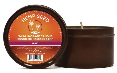 3-in-1 Fling Candle With Hemp - 6 Oz. EB-HSC097