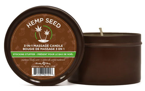 3 in 1 Stocking Stuffer Candle With Hemp - 6 Oz. EB-HSC0027
