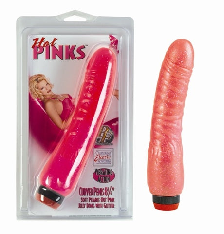 Hot Pink Curved Penis 8.25in SE0331042