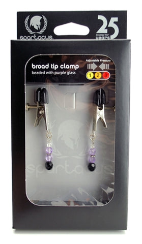 Purple Beaded Clamps - Adjustable Broad Tip SPF-103