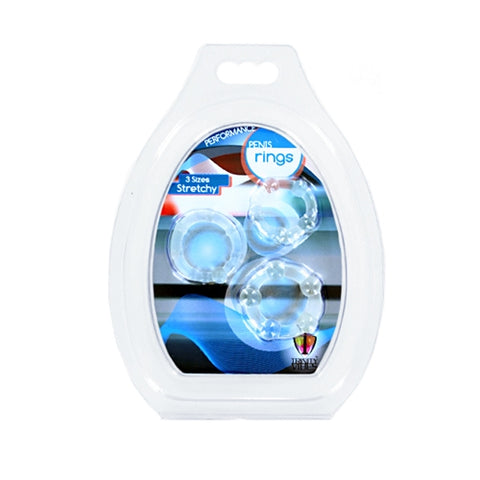 Performance Penis Rings Set of 3 - Clear TV-AA597