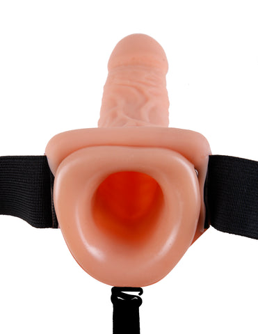 Fetish Fantasy Series 11 Inch Vibrating Hollow Strap-on - Flesh PD3378-21