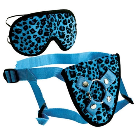 Furplay Harness and Mask Blue Leopard SE1510103