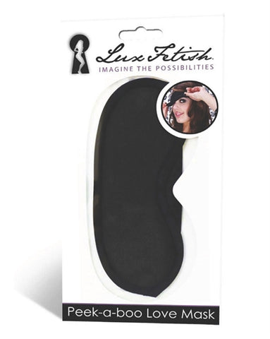 Peek-a-Boo Love Mask - Black EL-LF-6010