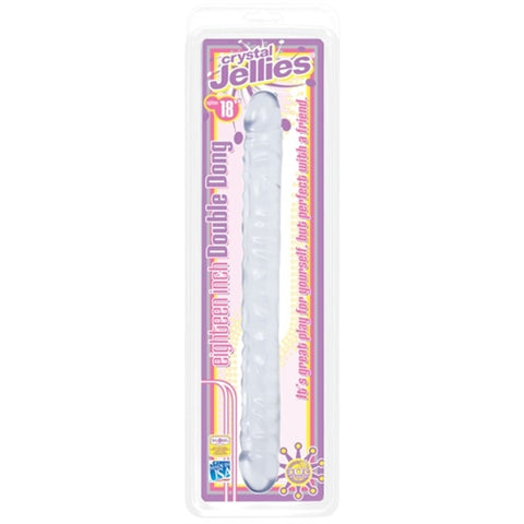 Crystal Jellies Double Dong 18-Inch - Clear DJ0287-04