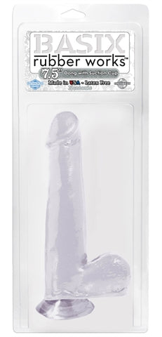 Basix 7.5in Dong With Suction Cup Clear PD4228-20