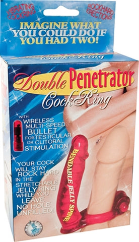Double Penetrator Cock Ring Red NW1914-1