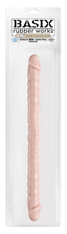 Basix Rubber Works 18in Ribbed Double Dong Flesh PD4311-21