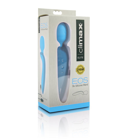 Climax Elite Eos - Rechargeable 9x Silicone Wand  - Blue TS1070128