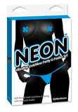 Neon Vibrating Crotchless Panty And Pasties Set - Blue