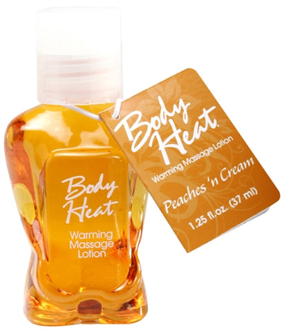 Body Heat Warming Massage Lotion - 1.25 Fl. Oz. - Peaches n' Cream PD9737-70