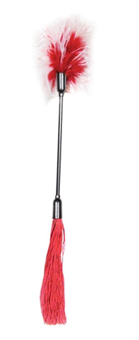 Sex and Mischief Whip and Tickler - Red and White SS760-26