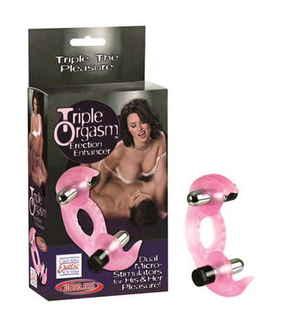 Silicone Triple Orgasm Erection Enhancer - Pink SE1838043