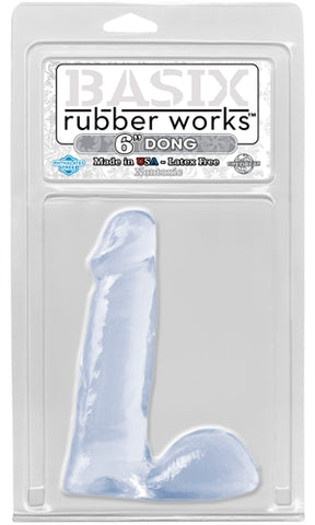 Basix Rubber Works 6-Inch Dong - Clear PD4201-20