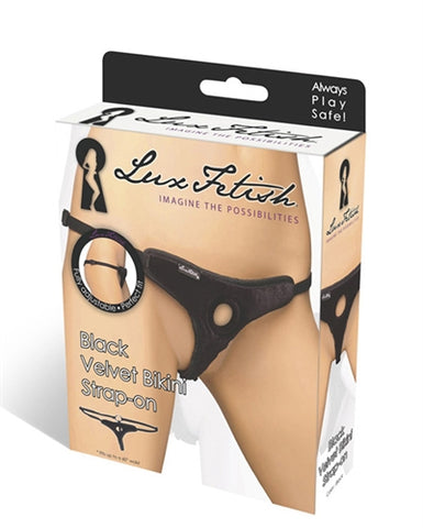 Black Velvet Bikini Strap-On EL-LF-1362BLK