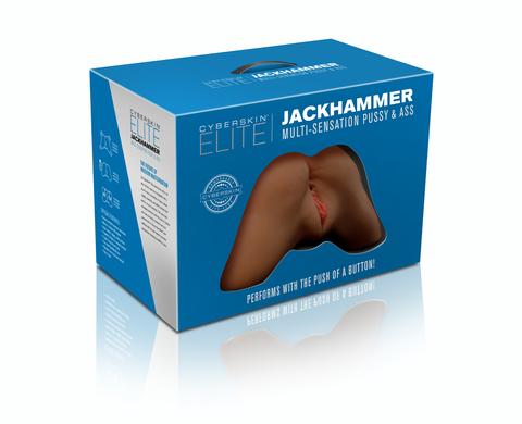 Cyberskin Elite Jackhammer Multi-Sensation Pussy  & Ass - Dark TS1008601