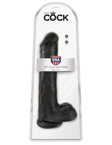King Cock 13 Cock With Balls - Black PD5533-23