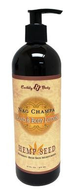 Nag Champa Hemp Seed Hand and  Body Lotion - 16 Oz.