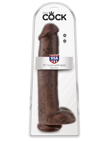 King Cock 15 Cock Wtih Balls - Brown PD5535-29