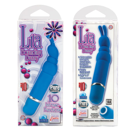 Lia Mini-Massager Collection - Bounding Bunny - Blue SE4559433