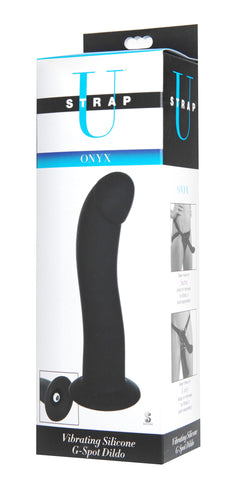 Onyx Vibrating Silicone G- Spot Dildo SU-AE429