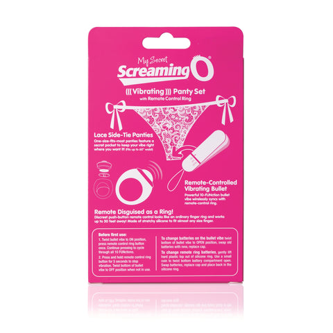 My Secret Screaming O Vibrating Panty Set - Pink - Each SO-PNTY-PK-101E