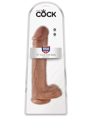 King Cock 13 Cock With Balls - Tan PD5533-22