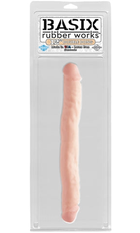 Basix Rubber Works 12in Double Dong - Flesh PD4305-21