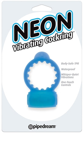 Neon Vibrating Cockring - Blue PD2366-14