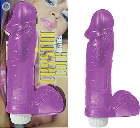 Crystal Cock With Balls Purple NW0907-4