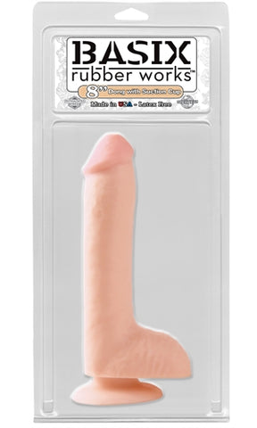 Basix Ruber Works 8-Inch Suction Cup Dong - Flesh PD4229-21