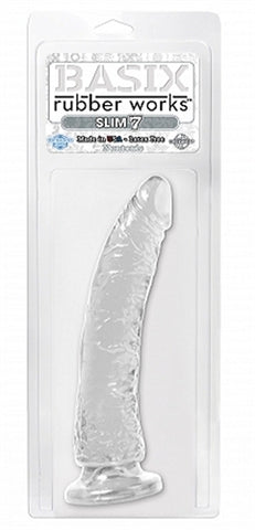 Basix Rubber Works - Slim 7in With Suction Cup - Clear PD4223-20