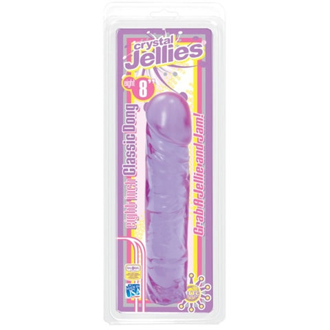 Crystal Jellies Classic Dong 8-Inch - Purple DJ0285-03