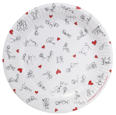 Stick Figure Style 7-Inch Plates - 8 Pack CP-3653