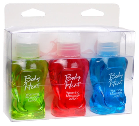 Body Heat Warming Massage Lotion - 3 Pack Sampler - 1.25 Fl. Oz. Bottles PD9744-01