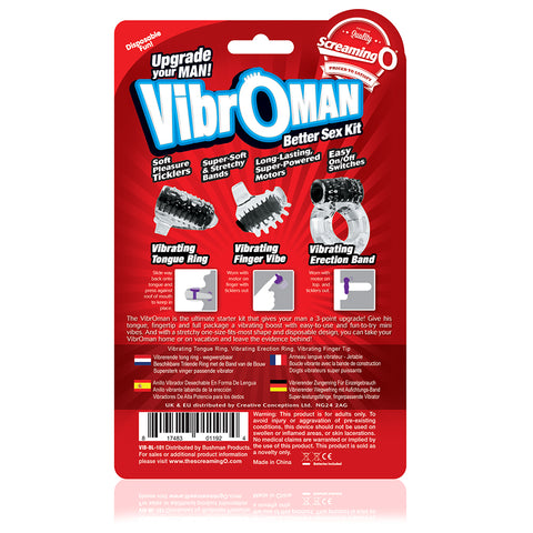 Screaming O Vibro Man - Each - Black VIB-BL-101E