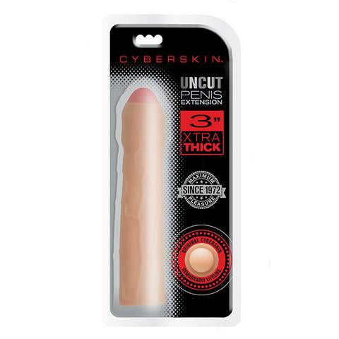 Cyberskin 3 Inch Xtra Thick Uncut Transformer  Penis Extension - Light TS1008537