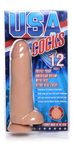 Usa Cocks 12 Inch Ultra Real Dual Layer Dildo