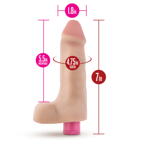 X5 Plus 7 Vibrating Cock - Beige BL-60703